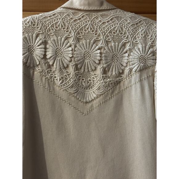 Vintage Women’s Blazer Ivory/ Overlay Crochet Old Money Quiet Luxury Bohemian - Picture 7 of 10